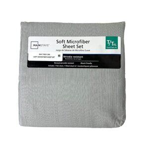 Mainstays Soft Micro Fiber Twin / Twin Extra Large Sheet Set Gray